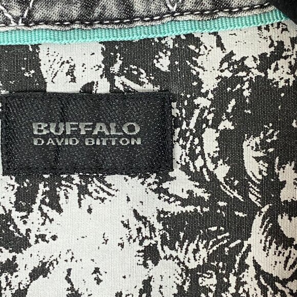 Buffalo David Bitton Cotton Shirt Mens Large Acid Wash Short Sleeve Button Up - Picture 5 of 8